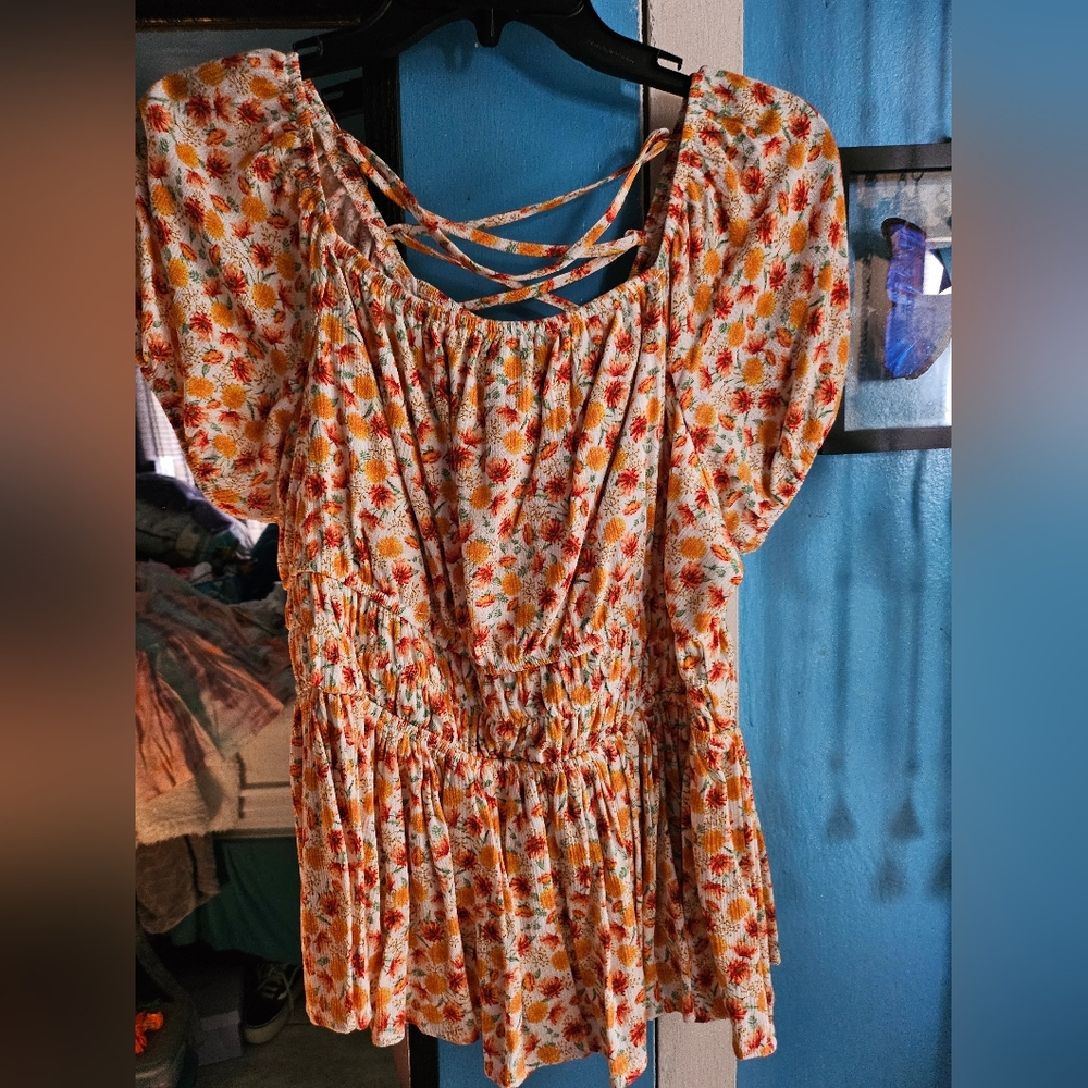 Floral Print Women's Top